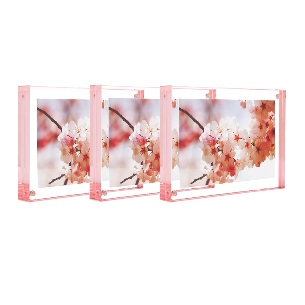 Color Edge Magnet Frame - Rose 5" x 7" - Set of 3