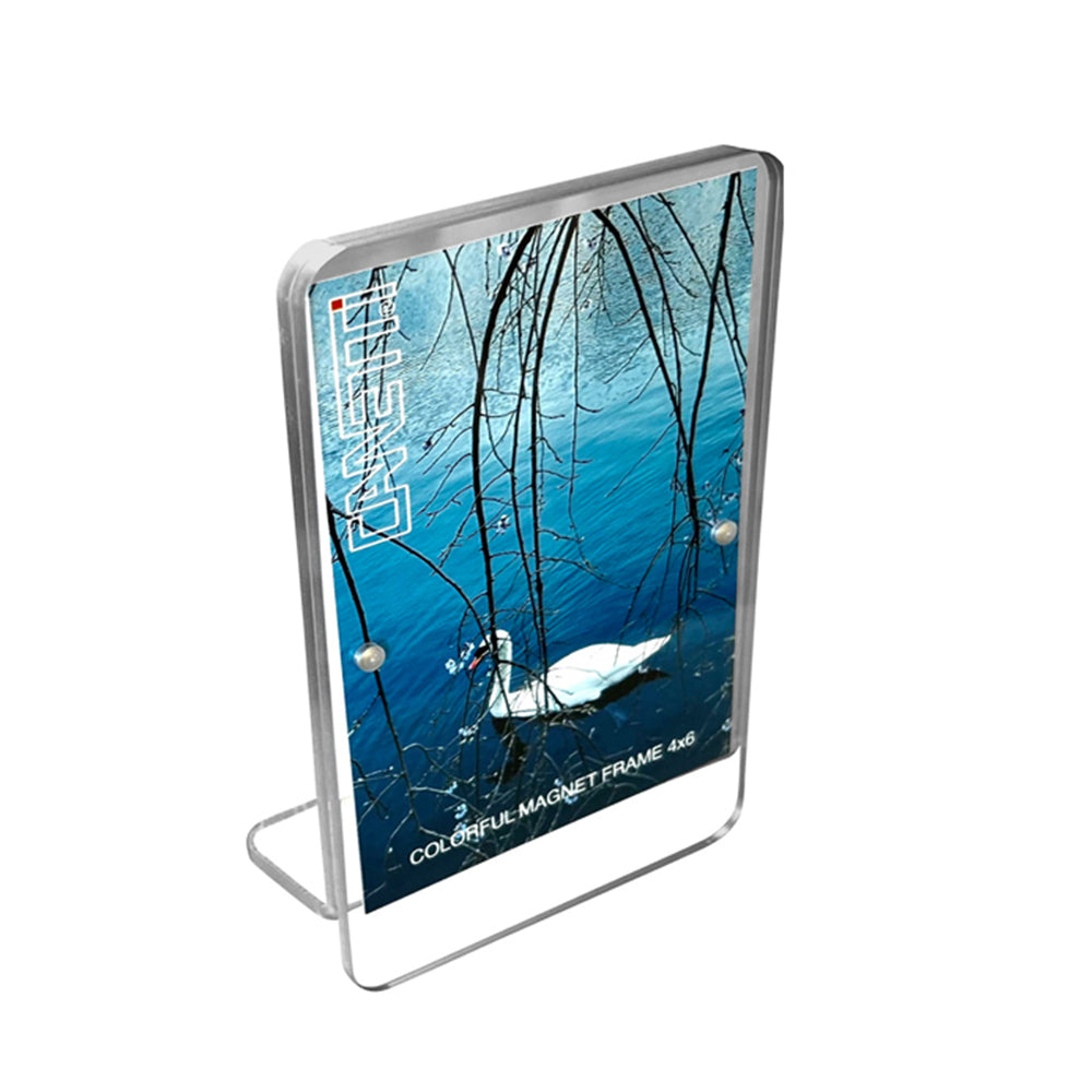 Colorful Acrylic Magnet Frame in Silver