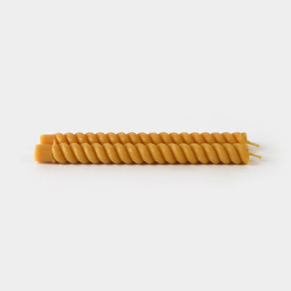 Spiral Beeswax Candles (2 pack) - Natural