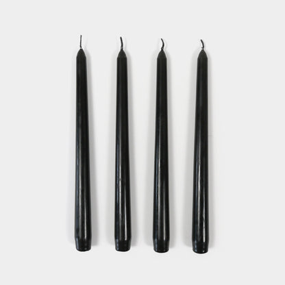 Taper Candles 4 Pack - Black