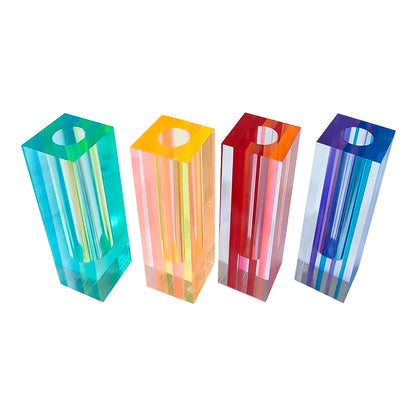 Canetti Acrylic Flower Vase in Purple/Blue